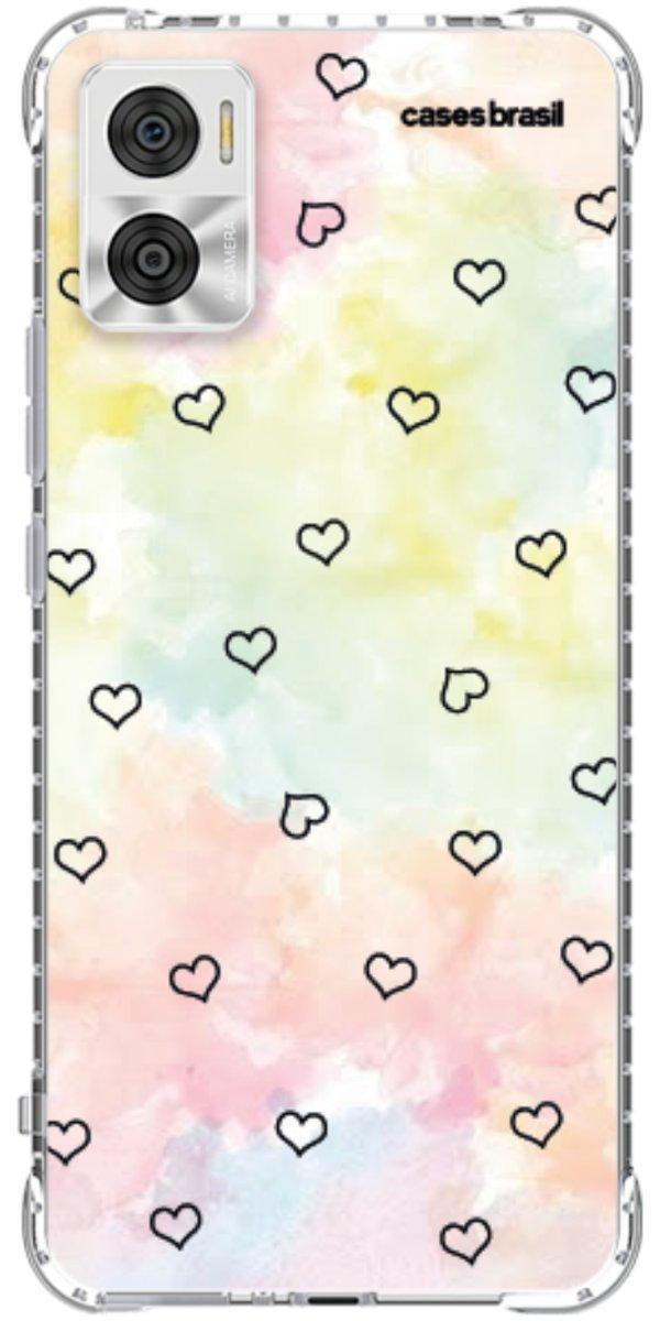 Capinha para Celular Corações Aquarela