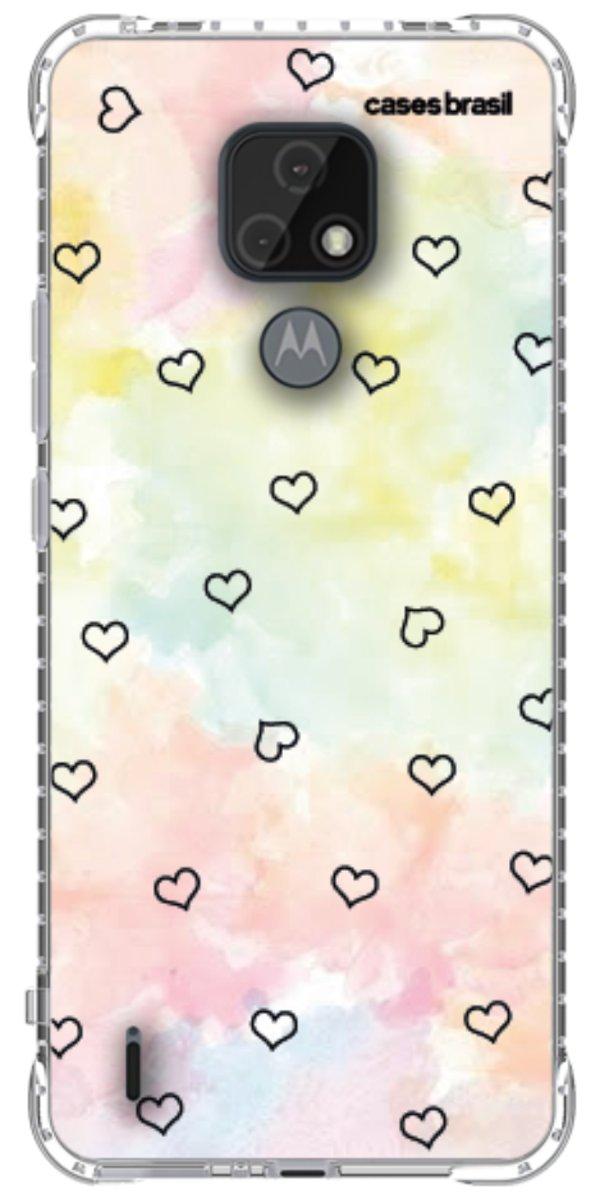 Capinha para Celular Corações Aquarela