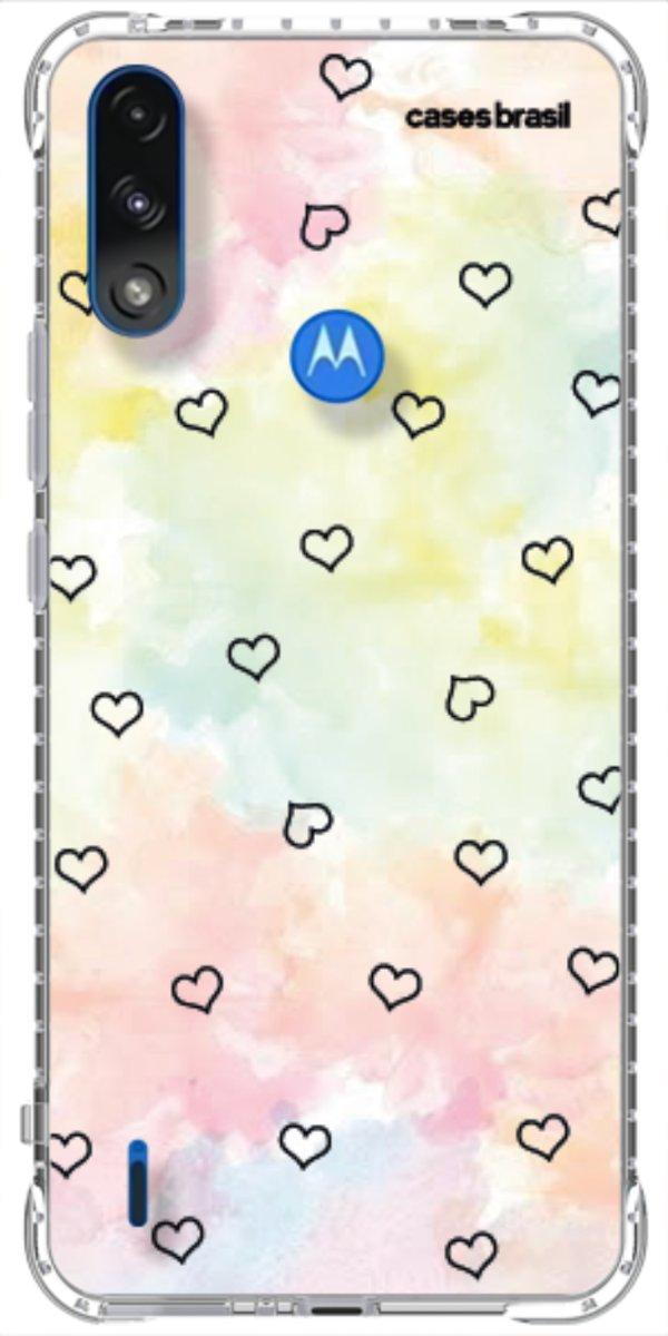 Capinha para Celular Corações Aquarela