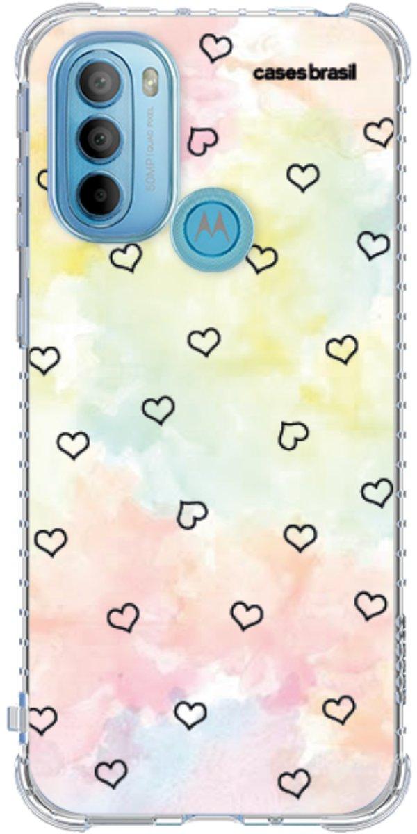 Capinha para Celular Corações Aquarela