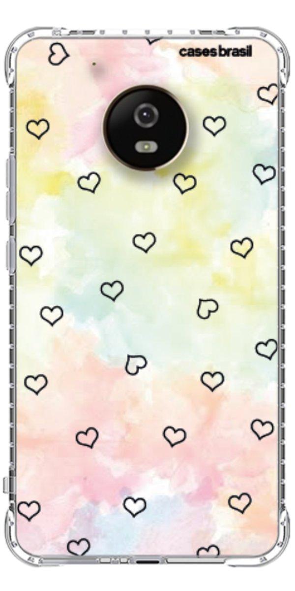 Capinha para Celular Corações Aquarela