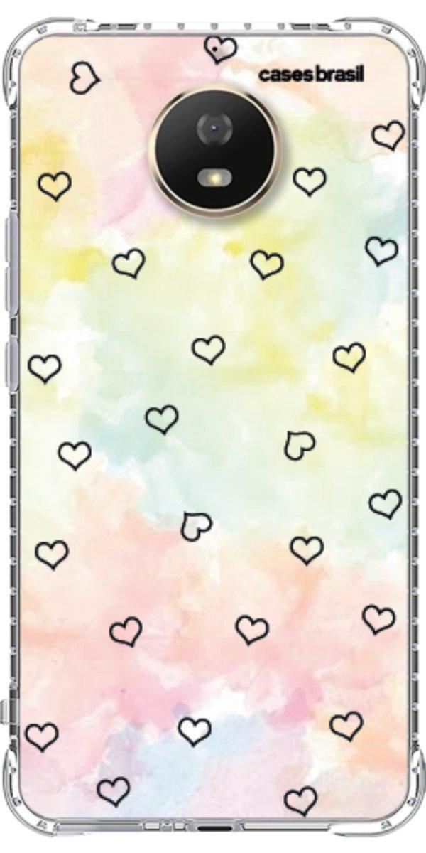 Capinha para Celular Corações Aquarela