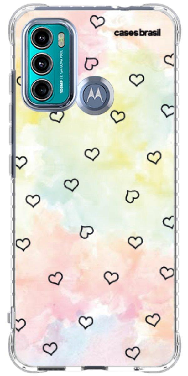 Capinha para Celular Corações Aquarela