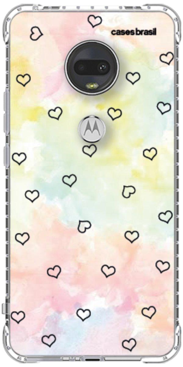 Capinha para Celular Corações Aquarela