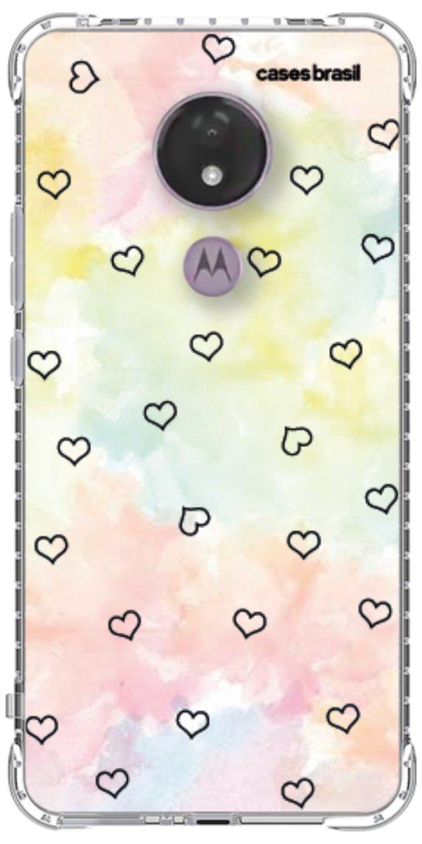 Capinha para Celular Corações Aquarela