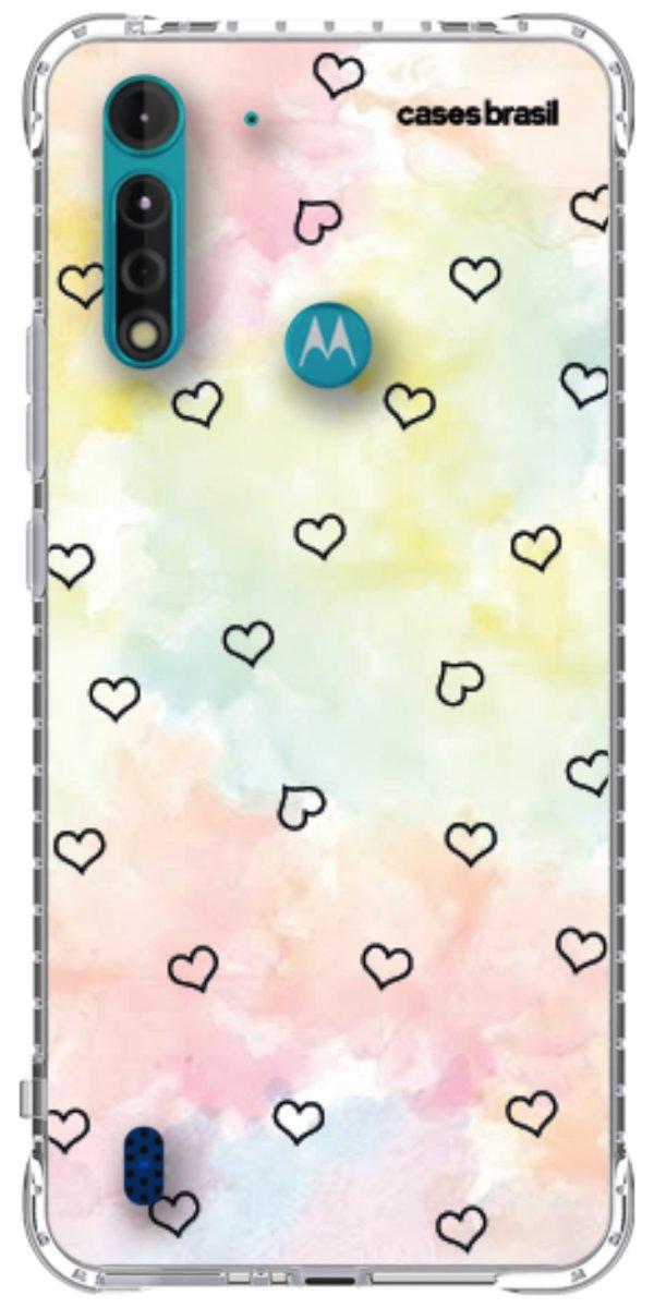 Capinha para Celular Corações Aquarela