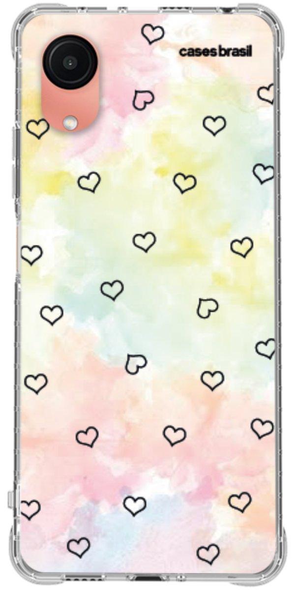 Capinha para Celular Corações Aquarela