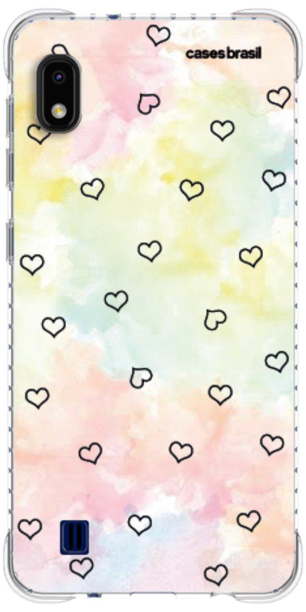 Capinha para Celular Corações Aquarela