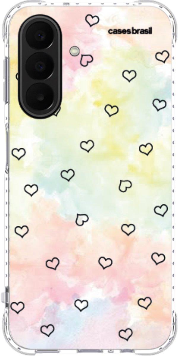 Capinha para Celular Corações Aquarela
