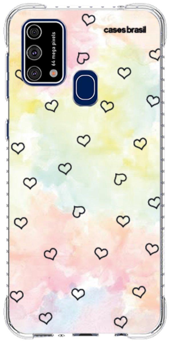 Capinha para Celular Corações Aquarela
