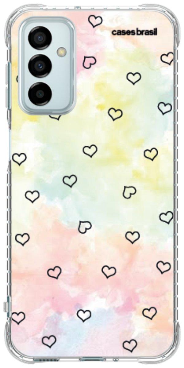 Capinha para Celular Corações Aquarela