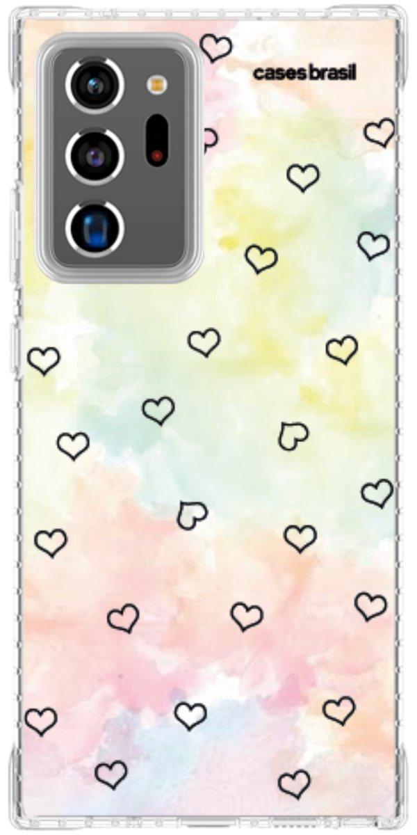 Capinha para Celular Corações Aquarela