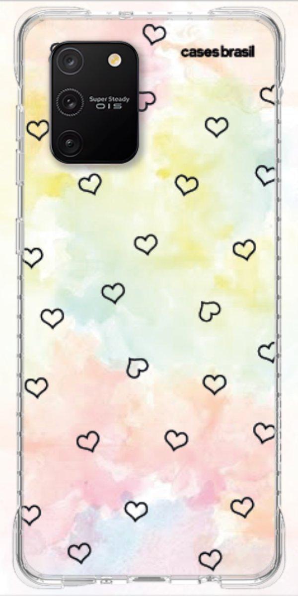 Capinha para Celular Corações Aquarela