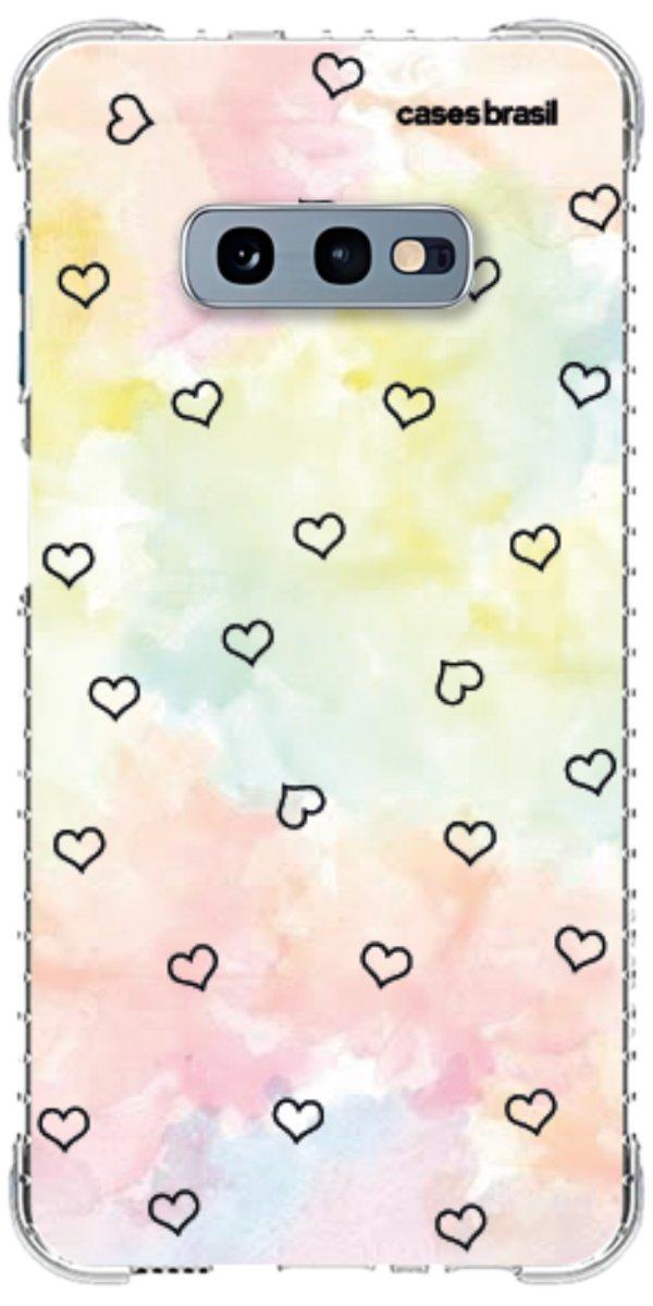 Capinha para Celular Corações Aquarela
