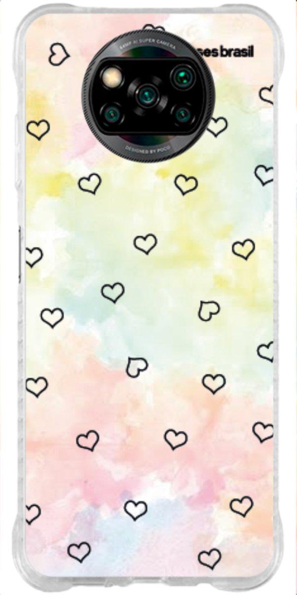 Capinha para Celular Corações Aquarela