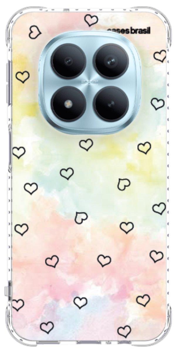 Capinha para Celular Corações Aquarela