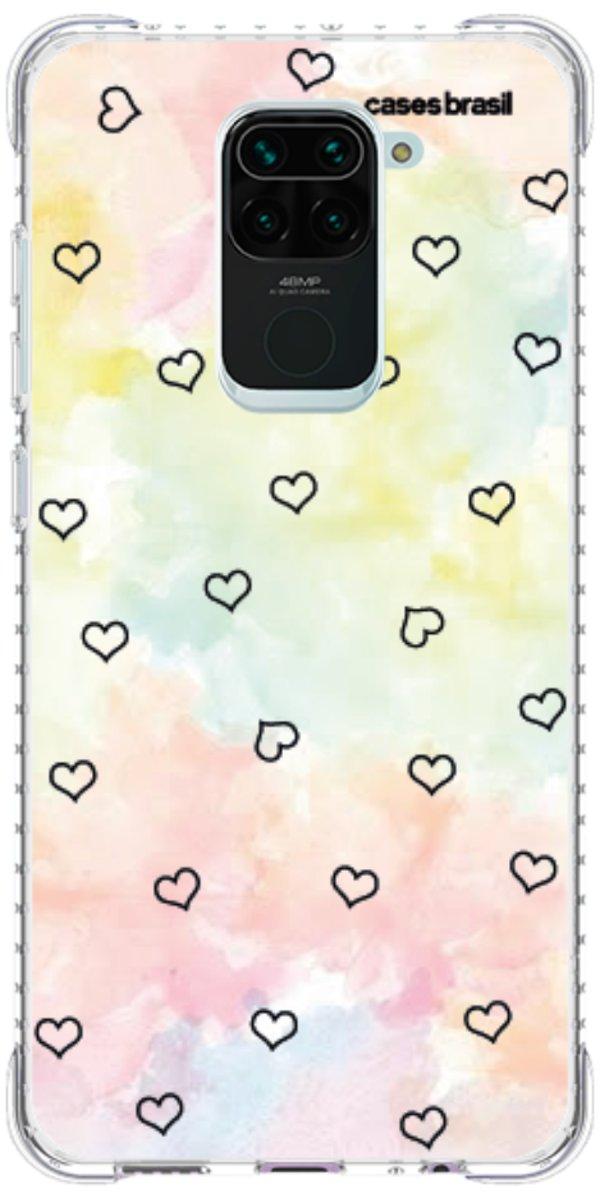 Capinha para Celular Corações Aquarela
