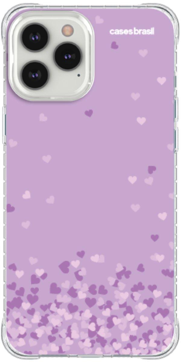 Capinha para Celular Corações Flutuantes Lilás