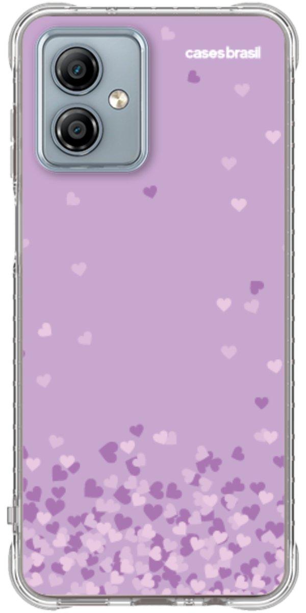 Capinha para Celular Corações Flutuantes Lilás