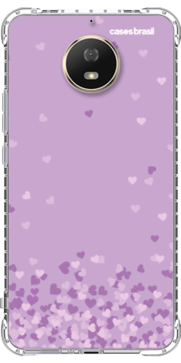 Capinha para Celular Corações Flutuantes Lilás