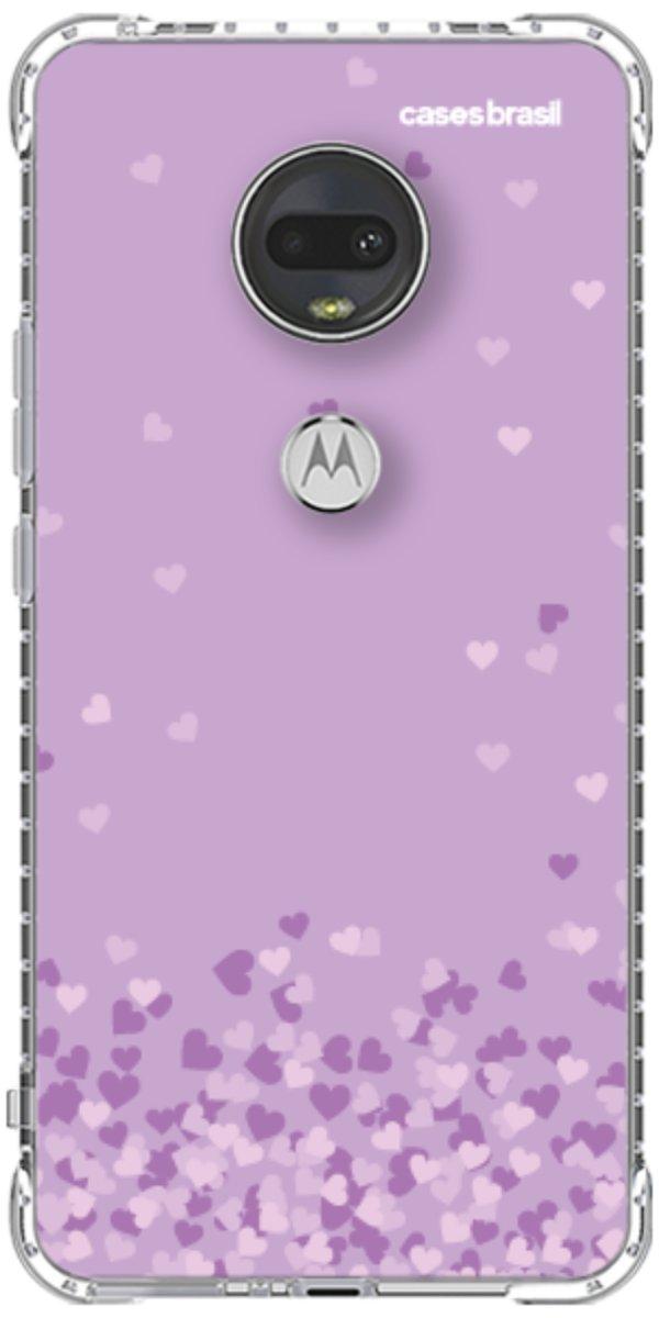 Capinha para Celular Corações Flutuantes Lilás