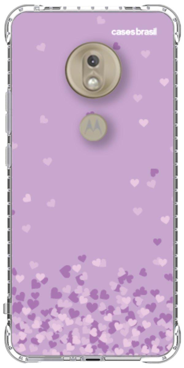 Capinha para Celular Corações Flutuantes Lilás
