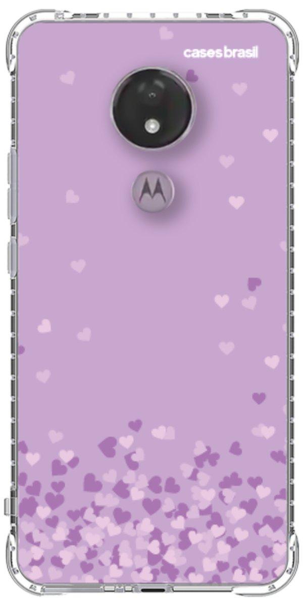 Capinha para Celular Corações Flutuantes Lilás