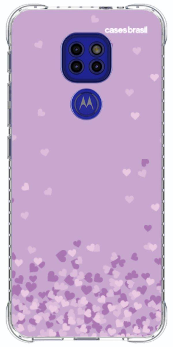 Capinha para Celular Corações Flutuantes Lilás