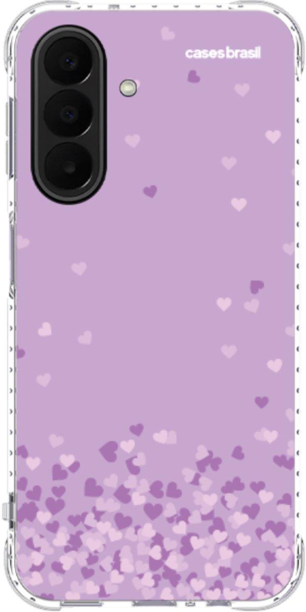 Capinha para Celular Corações Flutuantes Lilás