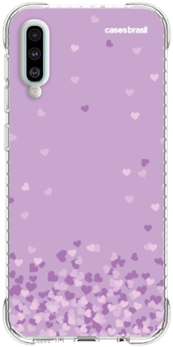 Capinha para Celular Corações Flutuantes Lilás