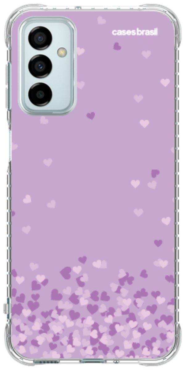 Capinha para Celular Corações Flutuantes Lilás