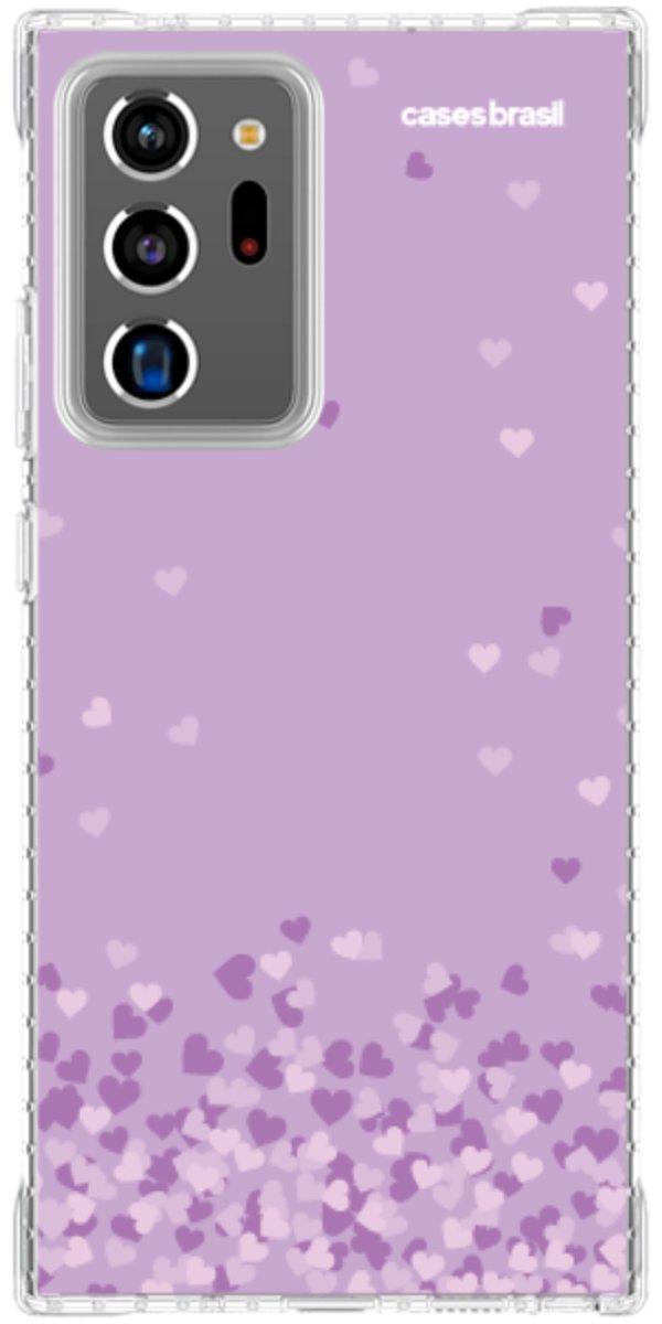 Capinha para Celular Corações Flutuantes Lilás