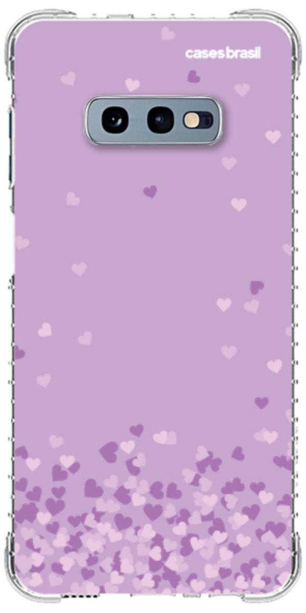 Capinha para Celular Corações Flutuantes Lilás