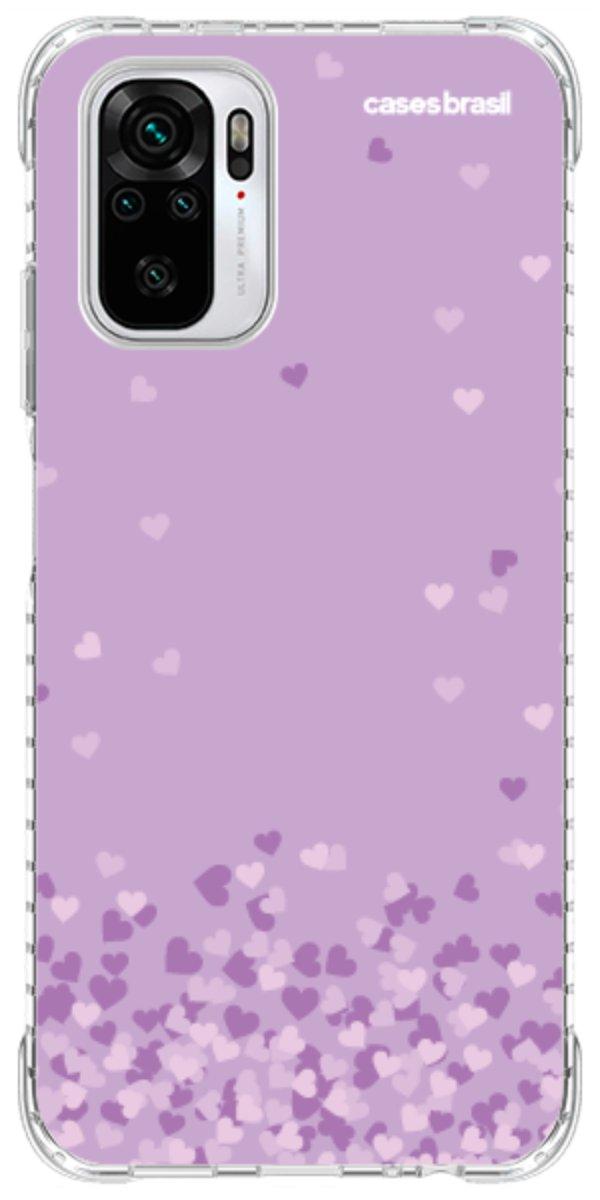 Capinha para Celular Corações Flutuantes Lilás