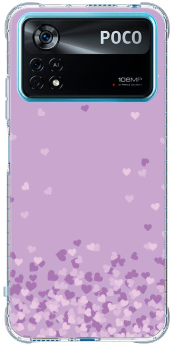 Capinha para Celular Corações Flutuantes Lilás