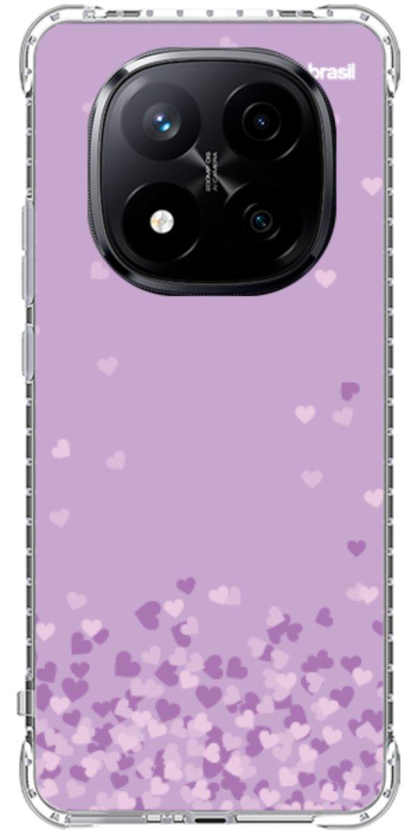 Capinha para Celular Corações Flutuantes Lilás