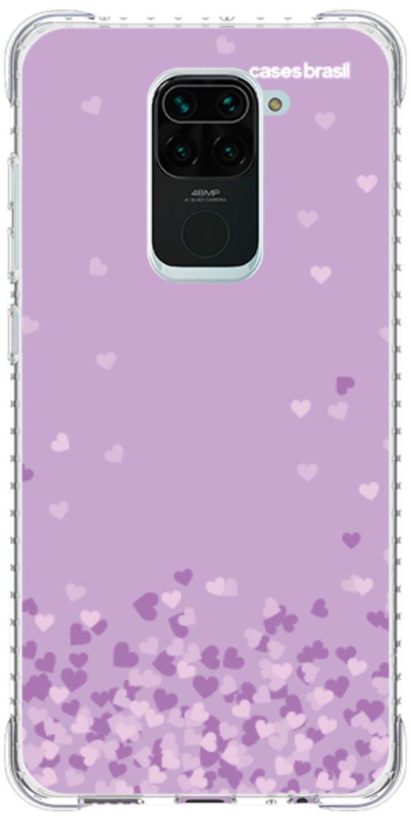 Capinha para Celular Corações Flutuantes Lilás