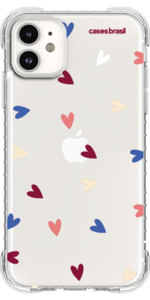 Capinha para Celular Corações Coloridos