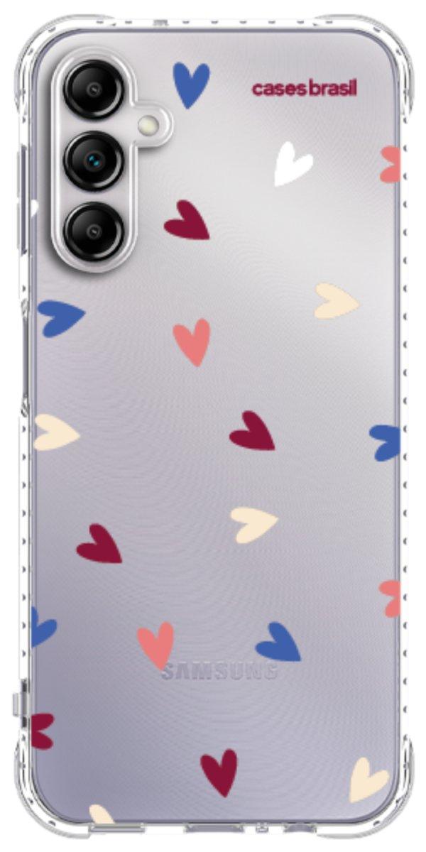 Capinha para Celular Corações Coloridos