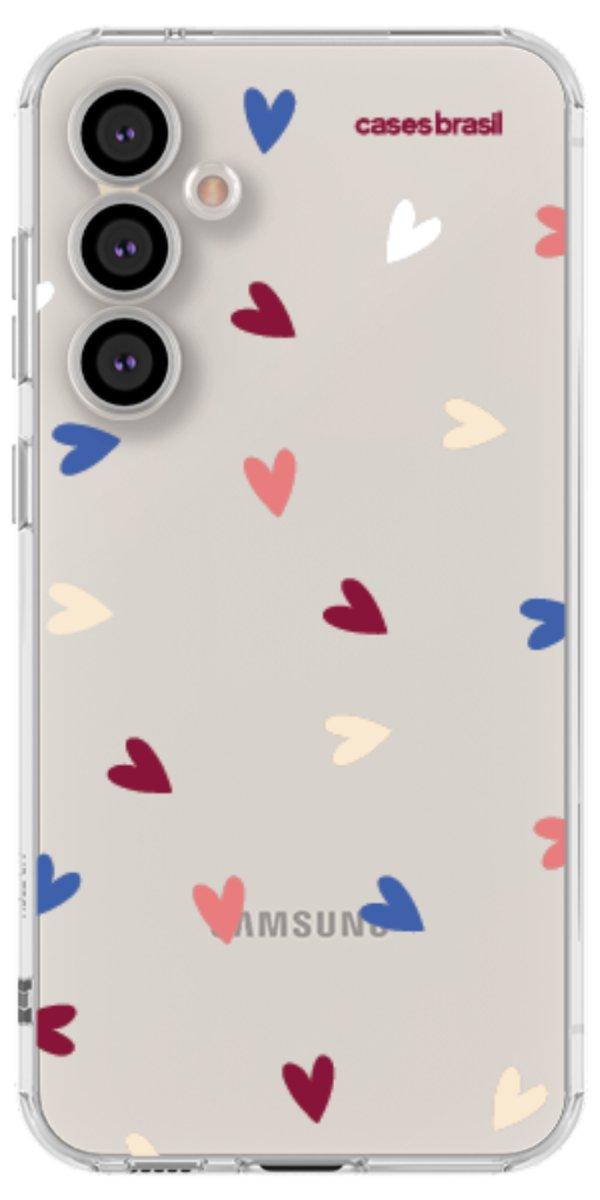 Capinha para Celular Corações Coloridos