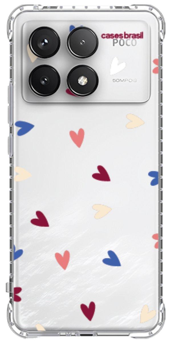 Capinha para Celular Corações Coloridos