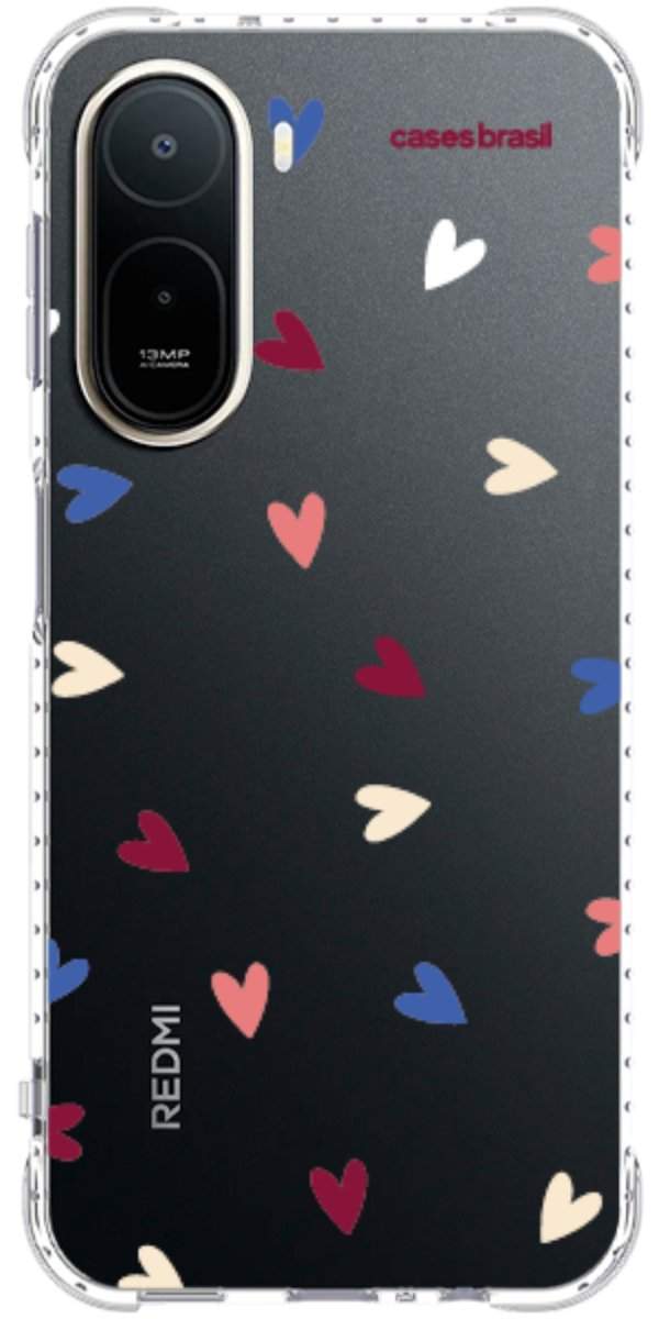 Capinha para Celular Corações Coloridos