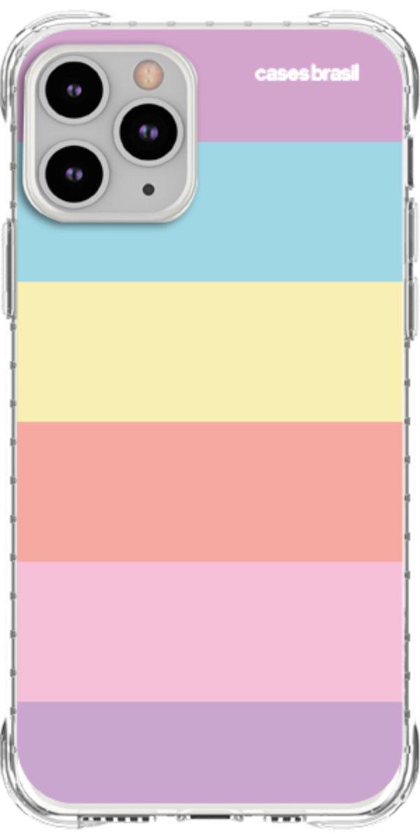 Capinha para Celular Arco-íris Cores Pastel