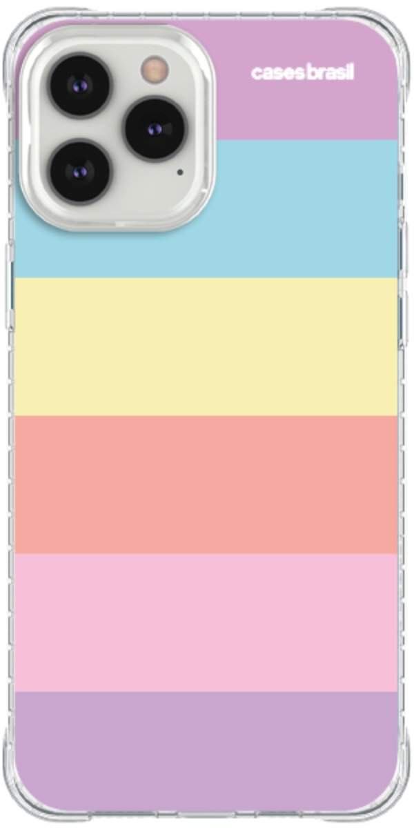 Capinha para Celular Arco-íris Cores Pastel