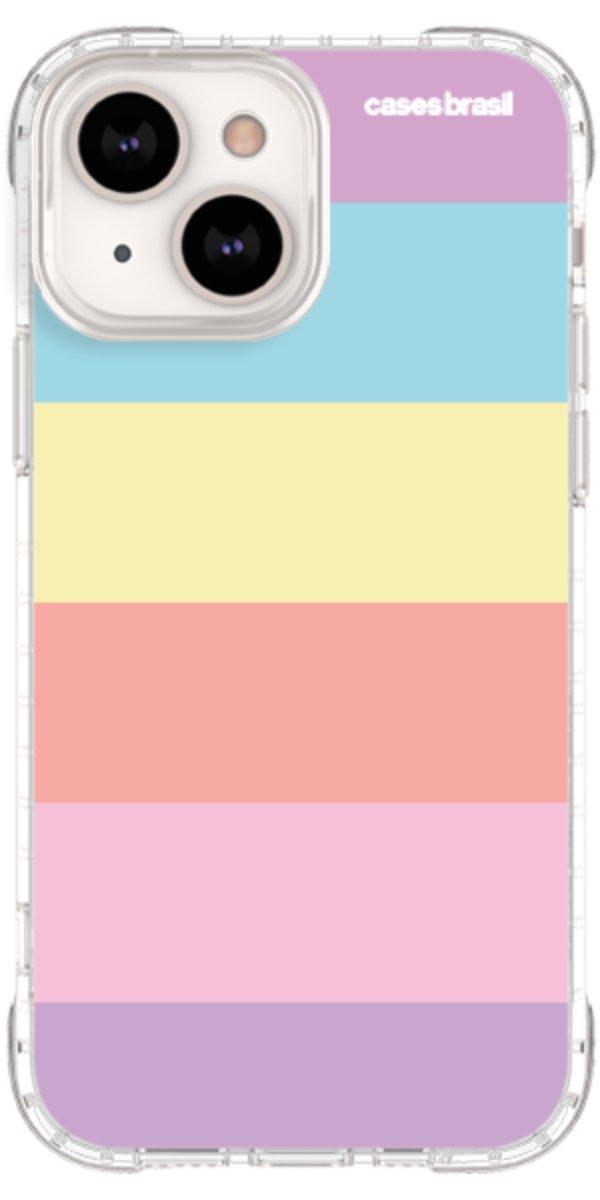 Capinha para Celular Arco-íris Cores Pastel