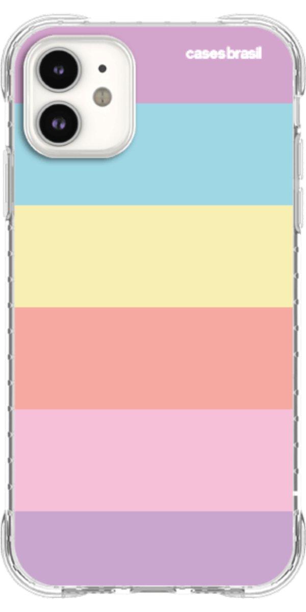 Capinha para Celular Arco-íris Cores Pastel