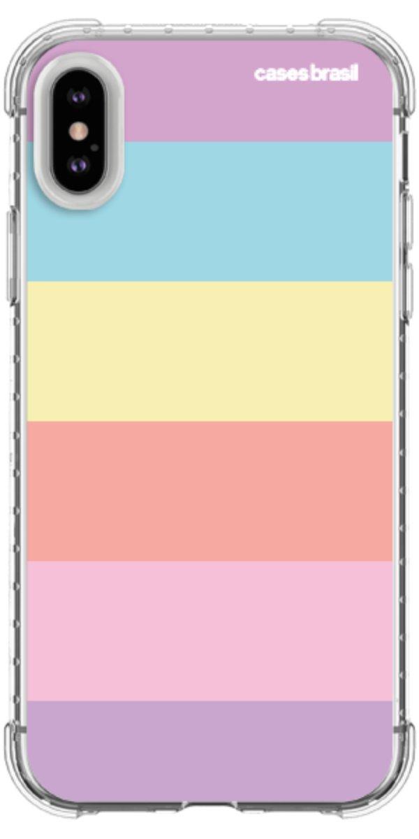 Capinha para Celular Arco-íris Cores Pastel