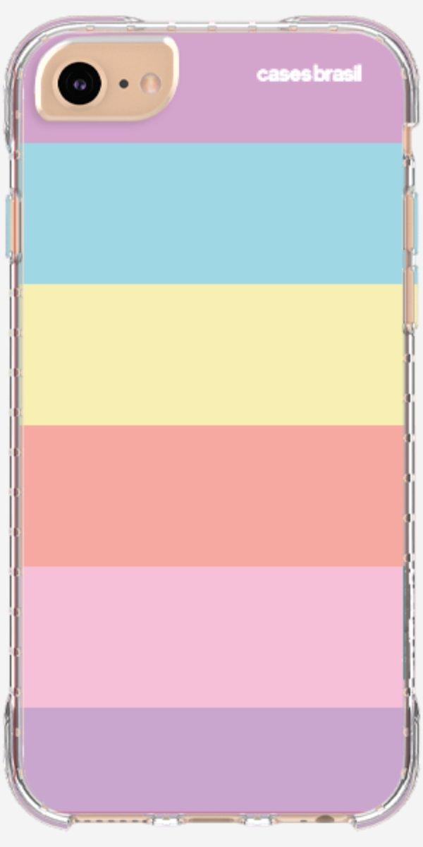 Capinha para Celular Arco-íris Cores Pastel