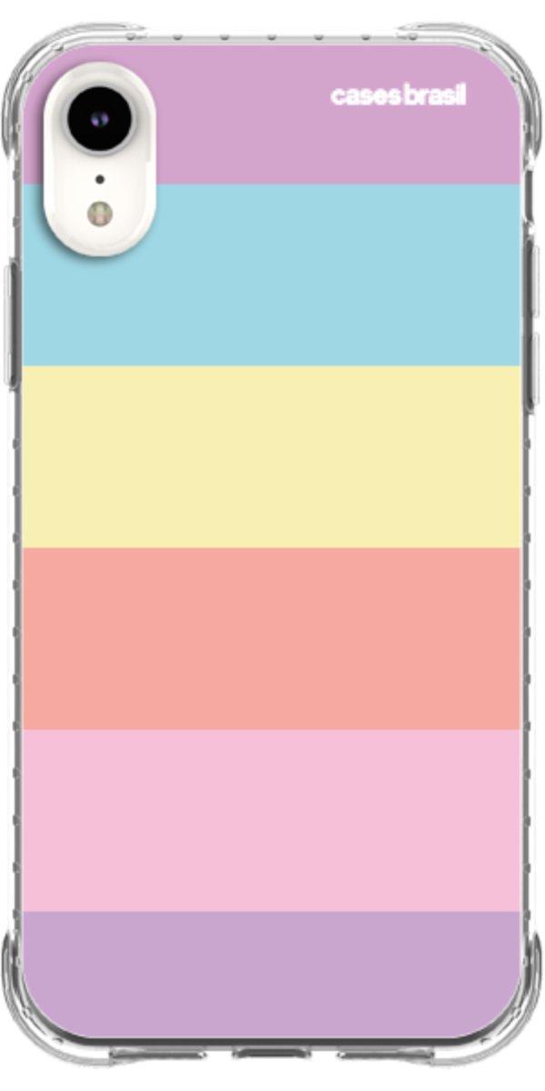 Capinha para Celular Arco-íris Cores Pastel