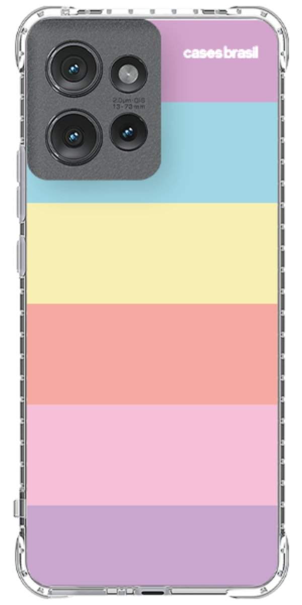 Capinha para Celular Arco-íris Cores Pastel
